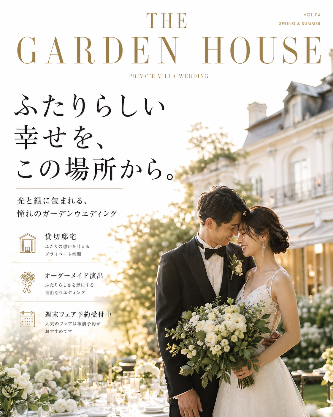 ブライダル雑誌風エディトリアル広告